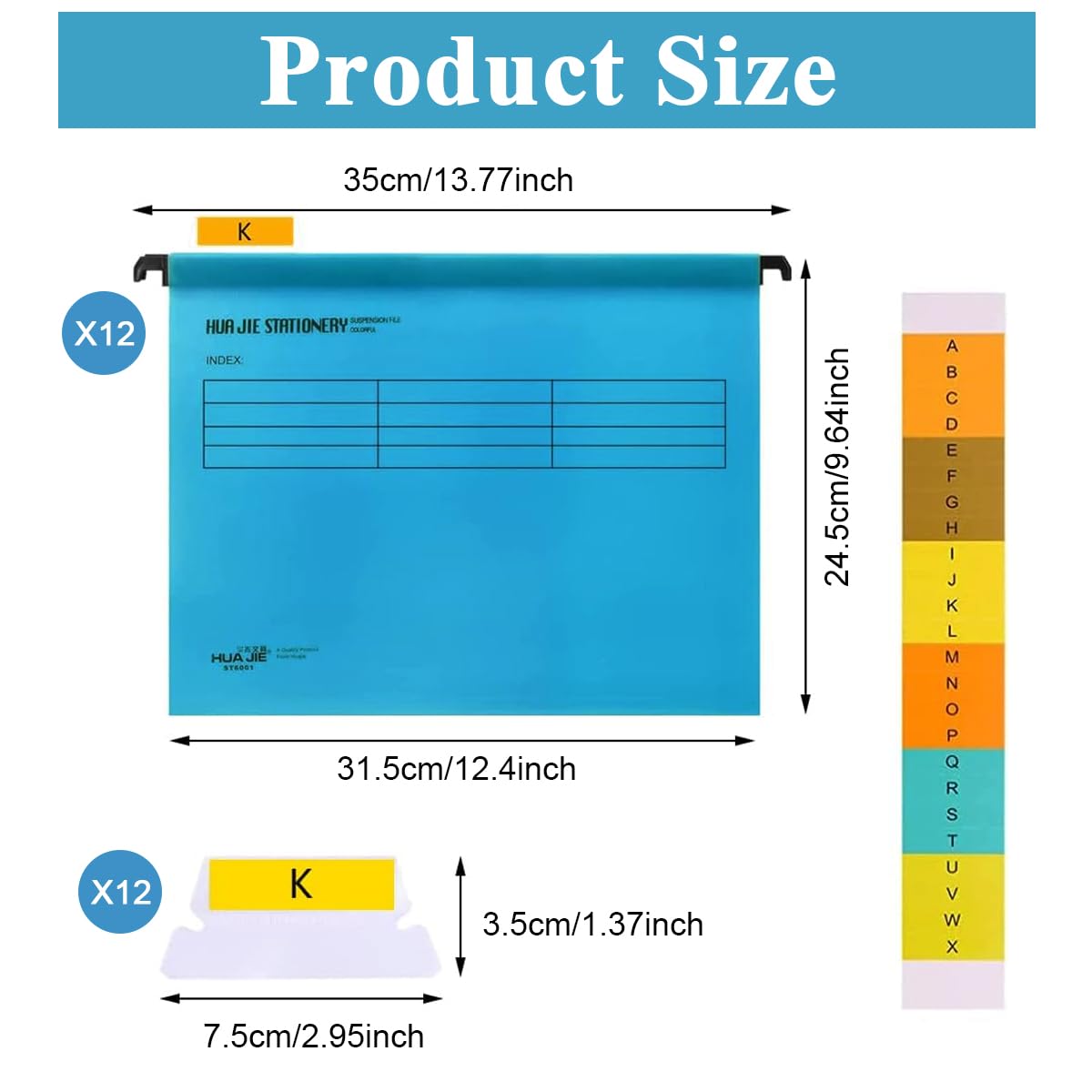 Climberty A4 Files Holder - 12 Pcs Polypropylene Hanging File Folders with Tags for Filing Cabinets Dividers, A4 Plastic Folders Wallets Bills Folder for Office Home School (Blue) Climberty A4 Files Holder - 12 Pcs Polypropylene Hanging File Folders with Tags for Filing Cabinets Dividers, A4 Plastic Folders Wallets Bills Folder for Office Home School (Blue)